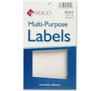 Maco White Multi-Purpose Labels 3/8