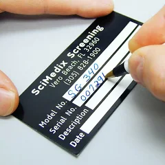 30 Embossable Aluminum Labels 3M 7800 Matte Silver, 2.25