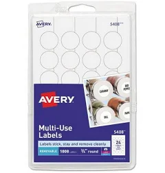 Removable Multi-Use Labels Inkjet/laser Printers 0.75