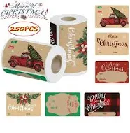 Christmas Gift Tags Stickers Christmas Name Tag Stickers Christmas Tags Stickers Self Adhesive Decorative Stickers 250 Pcs