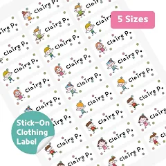 Custom Stick-On Clothing Labels: Waterproof Name Stickers for Kids
