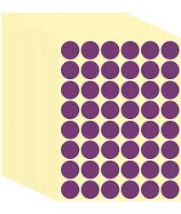 Uxcell 1440 Pcs Colored Dot Stickers Labels 1 Inch Circle Price Stickers Self Adhesive Circle Tags Coding Labels for Office Business Yard Sale Garage