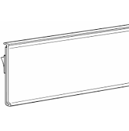 White Plastic Extra Duty Shelf Label Holder With Self-Adhesive Back