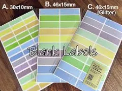 Waterproof Write-On Labels: Colored Blank Stickers