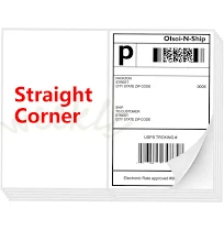 8.5x5.5 Premium Shipping Labels Half Sheet Self Adhesive Straight /