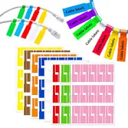 240 Pcs Cable Labels Tags for Cable Management Colorful Waterproof Cord Tags for Wire Labels Self