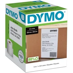 4 Rolls 4x6 Direct Thermal Shipping Labels - 500 Per Roll - 2000