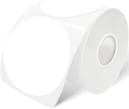 3 Inch White Round Thermal Sticker Labels, Self-adhesive Circle 3
