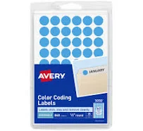 Avery Handwrite Only Self-Adhesive Removable Round Color-Coding Labels