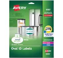 Avery Oval Print-to-the-Edge Labels