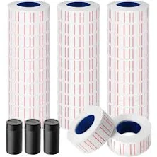 KPX 30 Rolls 15000pcs White Price Gun Labels for Mx 5500 Labeller White Pricemar