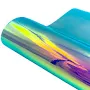 Holographic Rainbow Vinyl Roll for Diy Crafts - 12x10 inch Iridescent Adhesive Decal for Cups Cars Laptop Decor, Removable Waterproof Sticker Purple,