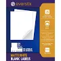EVERSTIX 8.5" x 11" 25 Sheets Printable White Sticker Paper Full Sheet Shipping