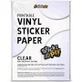 A4 Clear Vinyl Sticker Paper | Transparent, Inkjet Printable 10 Sheets