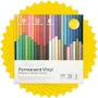 Craft Express 10 Pack 12x12 Inch Permanent Adhesive Vinyl Sheets Yellow