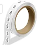 Custom 3/8 x 1 Inch Roll of Rectangle Labels - White Glossy - 125 Pack