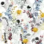VEELIKE White Wildflower Floral Wallpaper