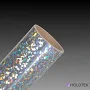 HoloTek HT4 Silver Crystal 4 Mil Printable Holographic Chrome Vinyl - 25" x 10 ft (Sample Roll)
