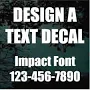 Impact Vinyl Lettering Decals