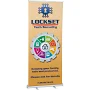 Branded Retractable Banners | Value Polypropylene Retractable Banner Display - 33-1/2" | Promotional Items Imprinted with Your Company Logo | 4imprint