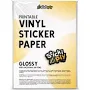 A4 Glossy White Vinyl Sticker Paper | Water-Resistant Inkjet 10 SHEETS