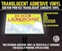 Customized Full Color Translucent Backlit Printing Self-adhesive Vinyl