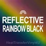 Siser EasyReflective Colors 19.68" x 12" Sheet | Heat Transfer Vinyl 4u Reflective Rainbow Black