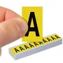 Vinyl Letters 50 Pack, 1" Tall Vinyl Cloth Adhesive Numbers & Letters (Removable), 10 Markers, 0.875"x1.5"