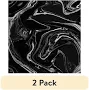 (2 pack) Mainstays Black Marble, Peel and Stick Wallpaper 13.35 sq. ft.