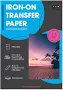 PPD Sheets 8.5x11 inch Inkjet Iron-on Heat Transfer Paper for Black & Dark Fabric and T-Shirts