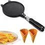Waffle Cone Maker, Nonstick Ice Cream Cone Maker, 6.7 inch Egg Roll Crepe Pan, Camp Pancake Crispy Cone Omelet Mold for Waffle Cups, Choco Tacos, Fuel