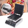 HANGKAI Hot Commercial Waffle Maker Nonstick Electric Muffin Waffle Machine 6 Square Grid 110V 1500W