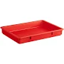 Baker's Lane 18" x 26" x 3" Red Heavy-Duty Polypropylene Dough Proofing Box