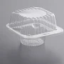 Choice 1-Compartment Clear PET Plastic Cupcake / Muffin Container - 400/Case