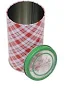 Country Christmas Loft Cookie Tin with Window Lid