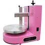 6-14 Inch Cake Cream Spreading Coating Smearing Machine Automatic Cake Plastering Machine Electric Cake Decorating Spreader Adjustable Speed Pink,