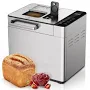 SIMZLIFE 2 lb. Stainless Steel Premium Silver Bread Maker