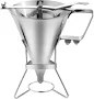 Cake Portioning Hopperr – 1.8L Metal Drip Control Pitcher, Trigger Release Baking Pourer, Heavy Duty Confectionery Dropper | Ideal For Brownie Donut