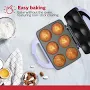 Non-stick Electric Cupcake Maker - 6-Count Lavender Baking for Muffins & Pizza Cups, Purple