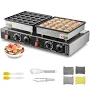 Spring new arrivals 50PCS Mini Dutch Pancake Maker, Non-stick Stainless Steel Dorayaki Baker, 1800W Commercial Electric Poffertjes Grill Pan, Dual