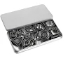 Stainless Steel Biscuit Moulds Cookie Cutter 10 Different Shape with Storage Box
