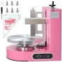 VEVOR Cake Decorating Machine Cake Frosting Spreading for 4" to 12" Cake Pink