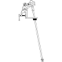 55 Gallon Drum Mixer, 1 HP Air Direct Drive, Bung Mount, 34" Shaft, 0-3000 RPM | 38B245