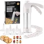 Cookie maker machine, Cookie machine, Walnut cookie maker electric, 12 Discs & 6 Tips Cookie Press Kit with Ergonomic Handle & Sturdy Base - Heavy