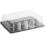 D&W Fine Pack 1/2 Size Black PET Cake Display Container