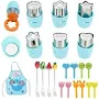 Chichaus 20Pcs Biscuit Cutter & Cookie Cutters Set - Multi-Shape Fruit/Vegetable Cutters for Kids Lunch Accessories, Food-Grade Stainless Steel Molds