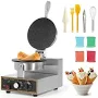 Commercial Ice Cream Cone Machine 110V Electric Stainless Steel Waffle Cone Maker Nonstick Egg Roll