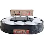 Electric Battery Operate Turnable Rotary Macaron Cupcake 10 Tray Pastries Dessert Cookie Tray Holder Bakeware , Black