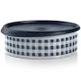 Tupperware - Holiday Buffalo Plaid Cookie Canister - Light Greystone.