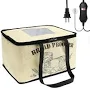 Bread Proofing Box Large Capacity Dough Proofing Box with Time Controller Foldable Bread Proofer for Pizza Yogurt Butter, Size: 40*30*25CM, Beige
